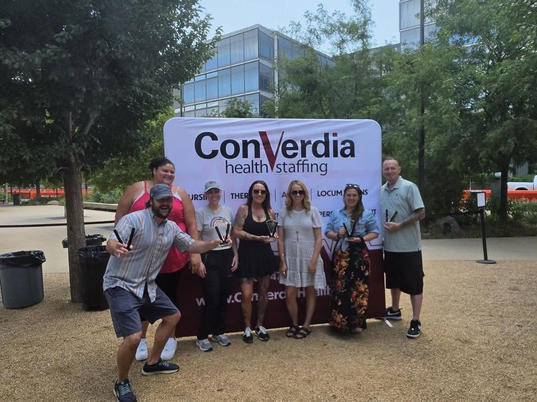 Converdia Health Staffing team celebrating together